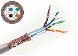 Cat5e Copper Lan Cable , Ethernet Lan Cable 4 Pair SFTP Cable 1000 FT