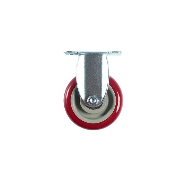 5 Inch Medium Duty Fixed Caster Fixed PU Caster Wheel for Cart