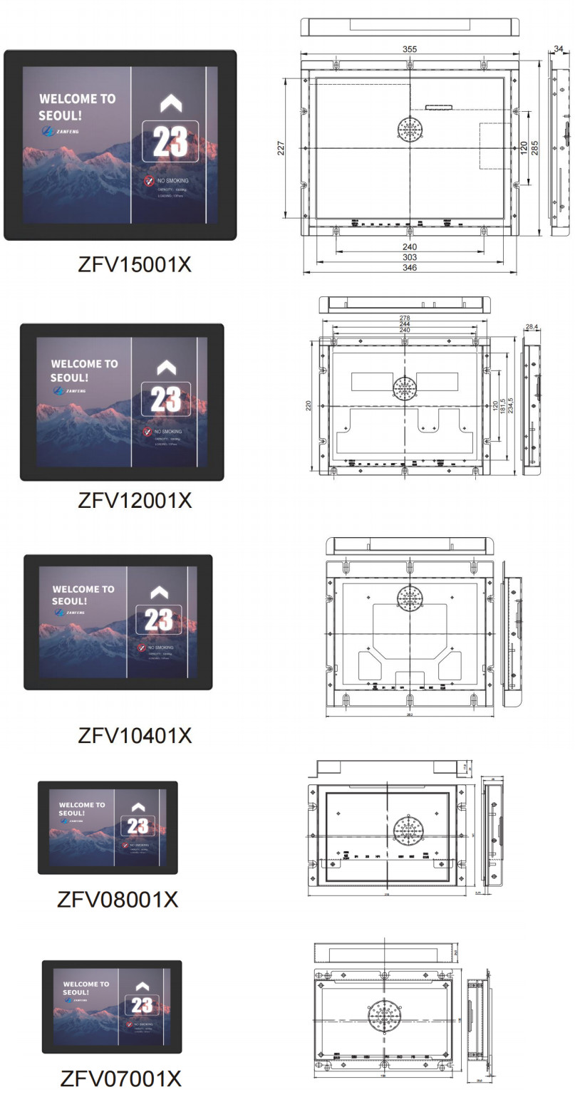 Rectangle TFT LCD Parallel Gray Code Display Intelligent Multimedia Photograph Machine