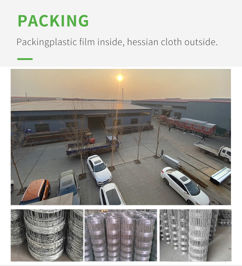 Cattle net pasture fence angle iron post guardrail net circle cattle net galvanized wire fence