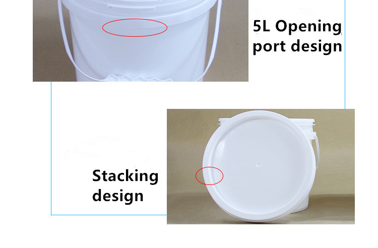 1L Capacity Plastic Bucket Made of Impact Resistant PP Material with Airtight Seal