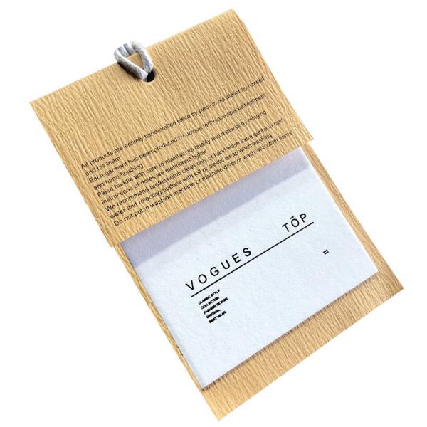 Quality Corrugated Clothing Iridescent Paper Personalized Hang Tag With String for sale