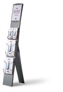 Wood And Metal Magazine Display Rack 3 Layer With Custom Logo Trendy Style