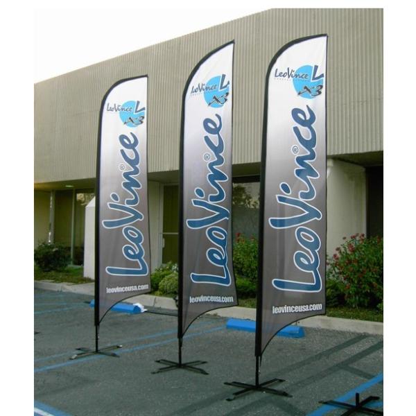 Seasonal 100% Polyester 12ft Custom Feather Flag Aluminium Fiberglass Pole