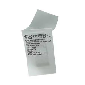 Customized  UHF RFID Clothing Tag Textile Laundry Care Tag Wash Mark Label