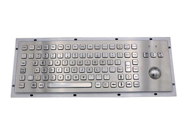 Quality PS2 5VDC IP65 Waterproof Metal Keyboard With Trackball Mouse for sale