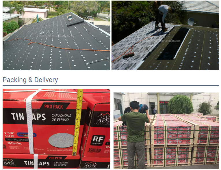 Wholesale Miami Dade Galvanized Roofing Tin Caps 1-5/8”with cheap price