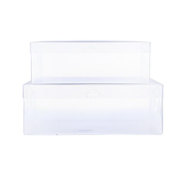 Wholesale Spot Goods Fold Plastic Transparent Eco-friendly Shoe Packaging Box