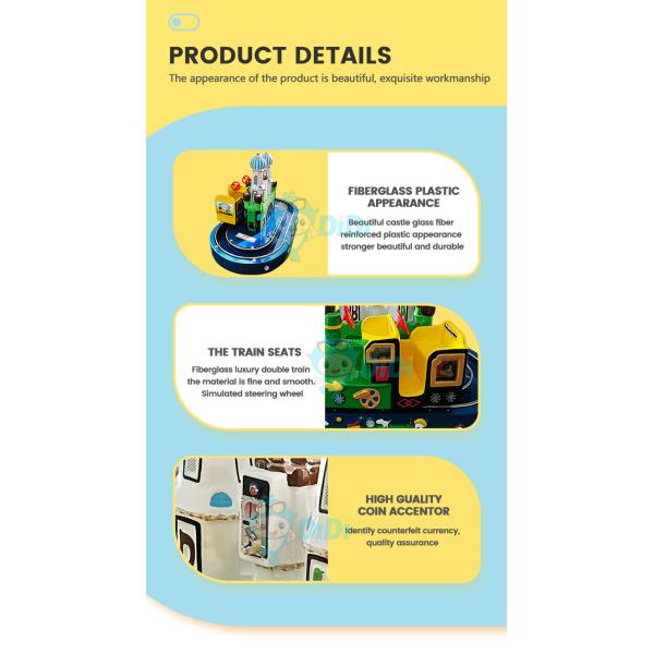 Electric Mini Train Kiddie Ride - Interactive Castle Rail Train Game for Kids