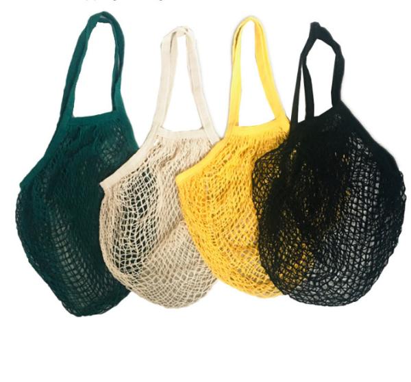 Quality Washable Reusable Cotton Mesh Tote Bags For Produce for sale