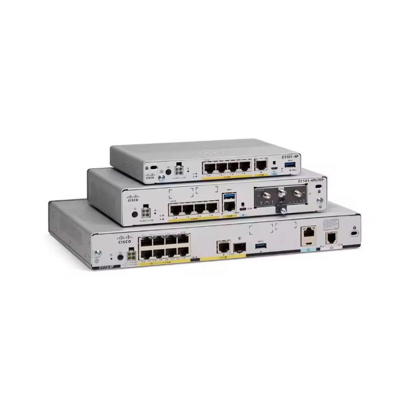 POE Function Best for C1111-4P License on 100Mbps Switch Capacity Networking Device