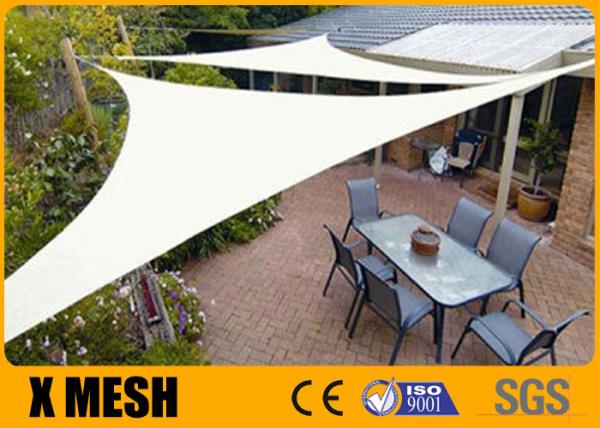 Quality Balcony Roof Triangular Hdpe Sun Shade Net Beige Knitted Customizable for sale