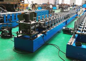 China Roller Shutter Door Guide Track Roll Forming Machine With Low Cutting Burr wholesale