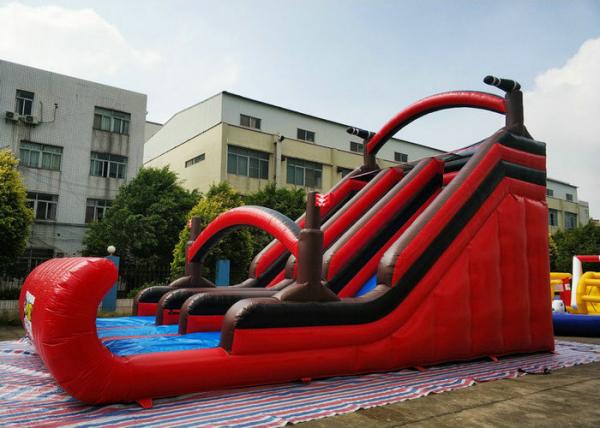 Quality Silk Printing Large Pirate Inflatable Slip Slide For Backyard Activities for sale