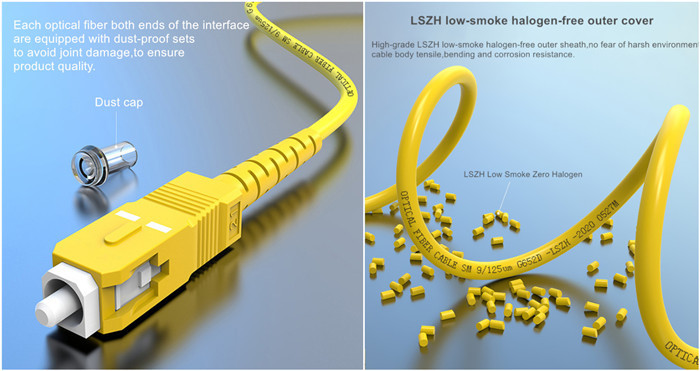 SC APC 3.0mm 10M Duplex Fiber Optic Patch Cord
