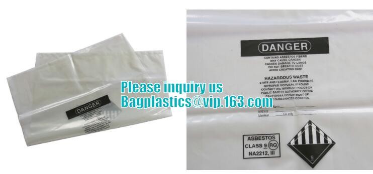 Heavy Duty Construction Plastic Asbestos Bag Waste Bag,Heavy Duty Disposal Polythene bags For Asbestos Removal BAGEASE