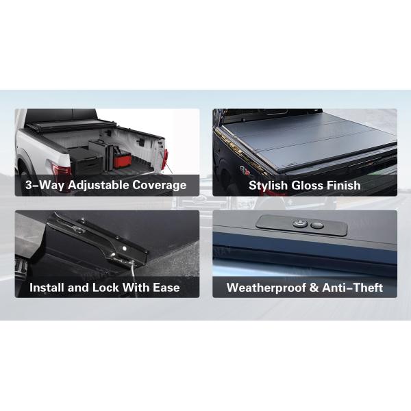 Viknav for Ford F150 Truck Bed Replacement Tonneau Cover Matte Black Trifold