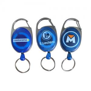 China Custom Retractable Badge Holder ID Badge Reel With Hook And Split Ring wholesale