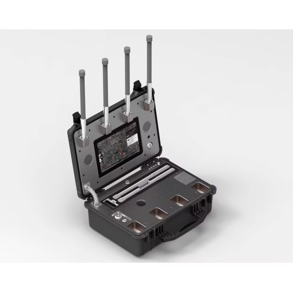 Portable Anti Drone Jammer System With 10KM Range 100MHz–6.2GHz Detection