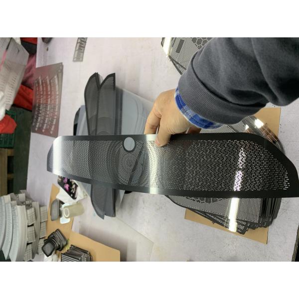 0.2mm Thick Metal Label Plates Stainless Steel Mesh Radio Sheet Etched Speaker Plate