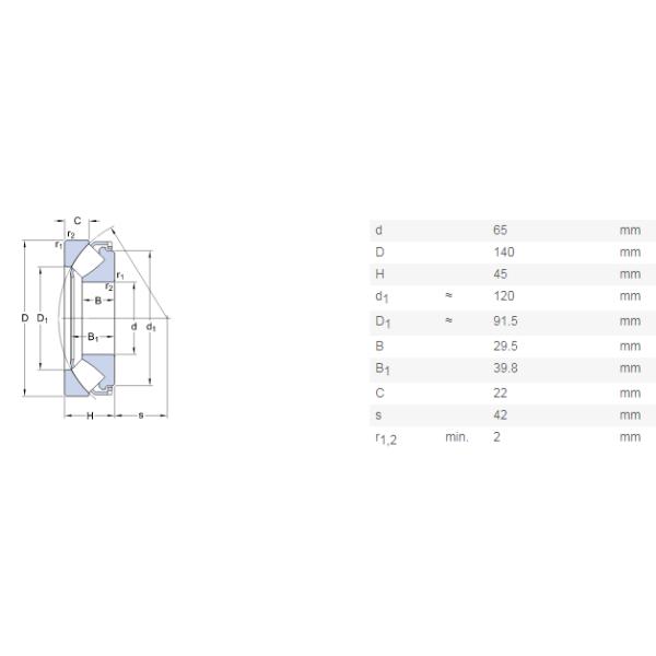 Single Row Customized Size Skf Bearing 29413 E/M 29412e Thrust Roller Bearing