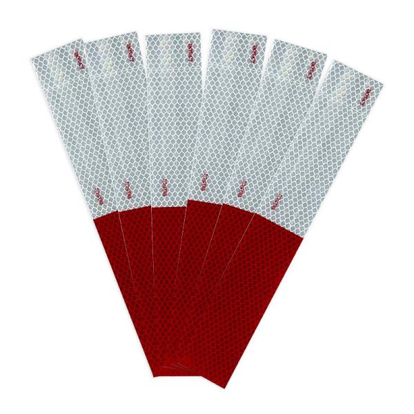 Quality Red And White Conspicuity Marking DOT-C2 Self-Adhesive Reflective Tape Strips for sale