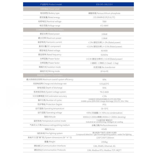 Power Conversion System Silent Integrated ESS with 100ms Response Time and Rated Power of 100kW