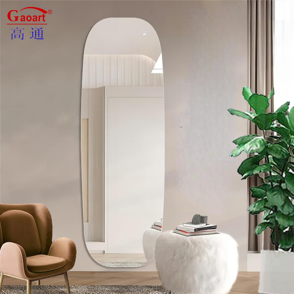 Full Length Gold Arch Frame Standing Black Home Decor Mirror for Living Room Floor Mirror