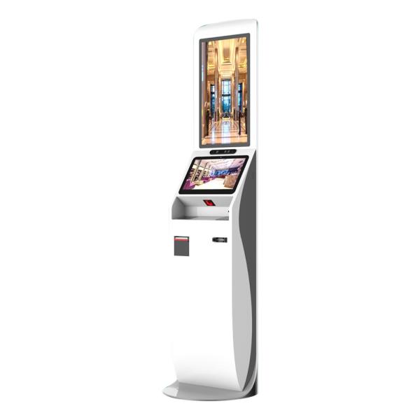 Quality Double Screen Hotel Check In Kiosk Printer Machine Self Check In Airport for sale