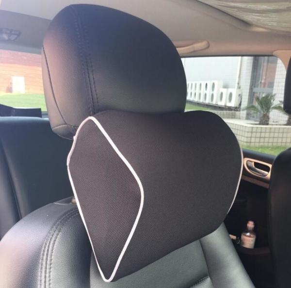 Quality Lightweight Soft Memory Foam Car Seat Head Neck Rest Pillow Black Arch Shape for sale