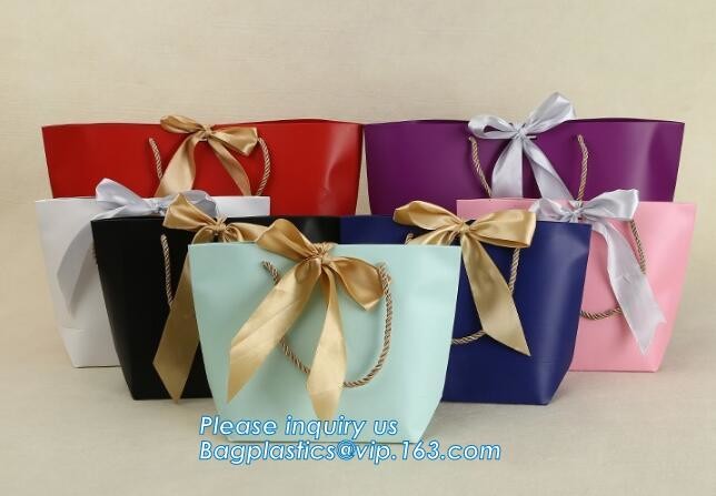 Customized Cut Printed Coated Paper Shopping Bag with Matt Lamination,rope handle custom logo printed white paper bag