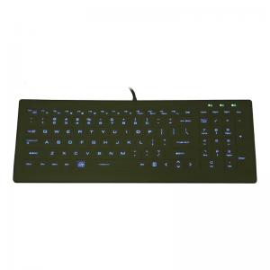 China Washable Medical Industrial Silicone Backlit Keyboard with Low-profile Keys on sale