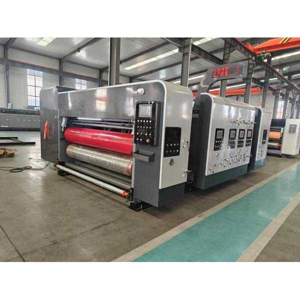 Flexo 3 Color Printer Cardbaord Corrugated Board Slotter Die Cutter With Knives Machine