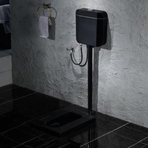 China Black Satined Surface Ceramic Squat Toilet Sanitary Ware Washdown WC wholesale