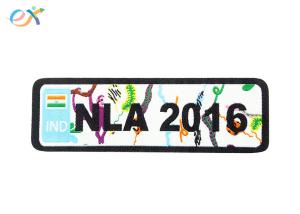 China 2016 IND Colourful Custom Sew On Patches Laser Cut Border Rectangle Shape wholesale