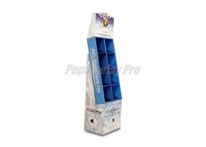 Temporary Cardboard Floor Displays 8 Pockets With Dividers Environmental Friendly