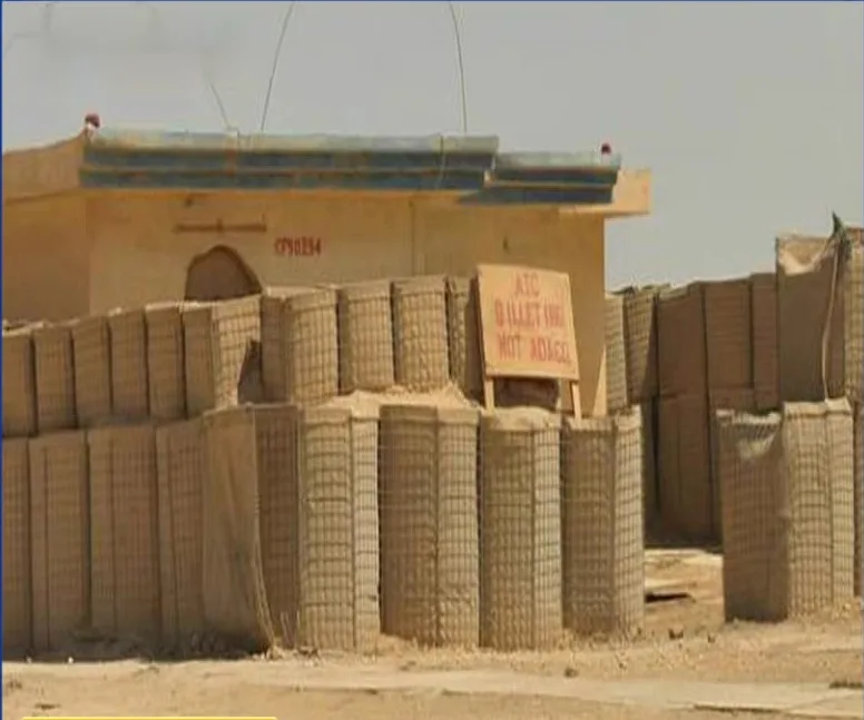 Media Blast Shield Wall Security Defense Blast Net Sand Containers Bunker Isolation