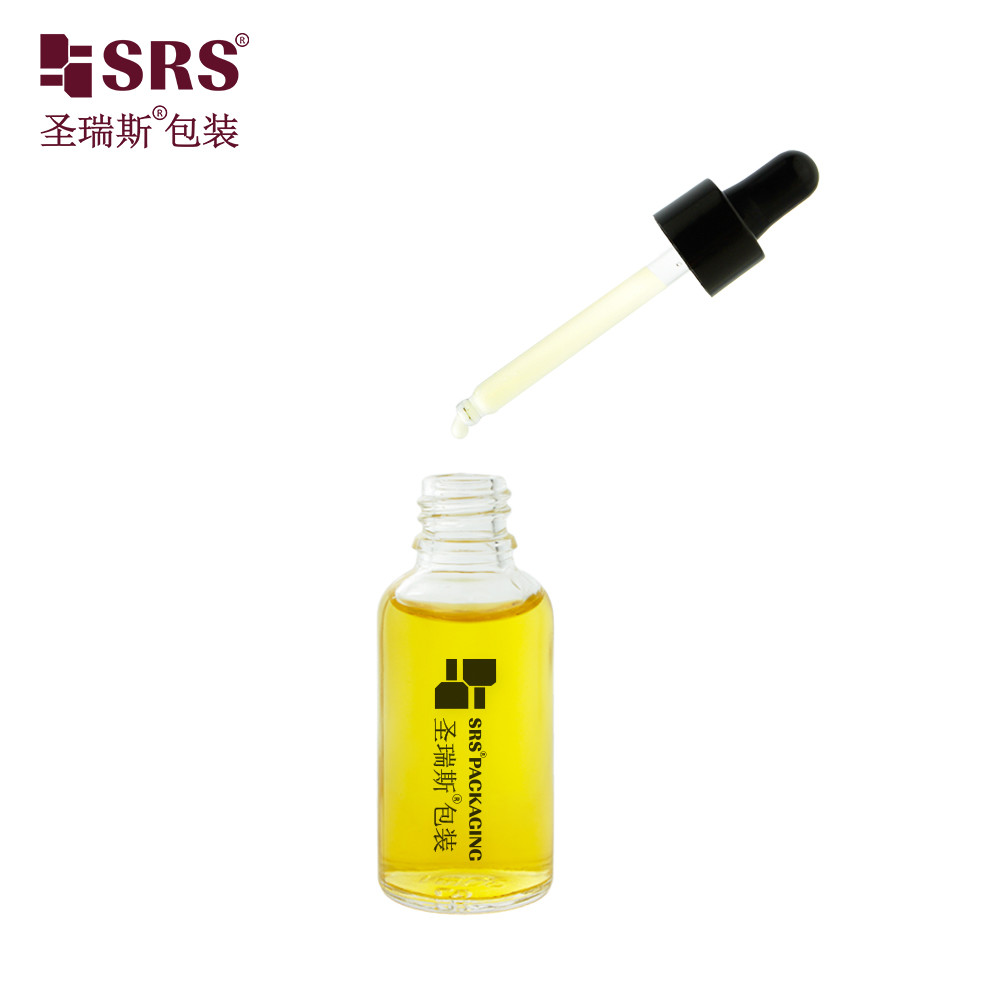 15ml 0.5 oz Empty Amber Color Round Thick Wall Mold Essential Oil Glass Bottle Dropper