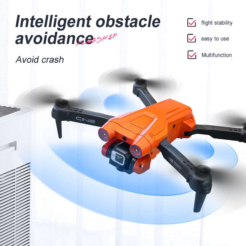 Camera HUGTEC I3 Pro Drone 4k Hd Dual Camera Drones Obstacle Avoidance With Optical Flow Quadcopter Christmas Toys Gift