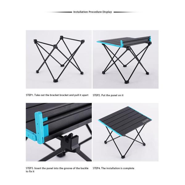 Three Sizes Available Folding Camping Table Super Light Aluminum Alloy