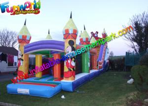 China PVC Tarpaulin Inflatable Mickey Bouncy Slide Obstacle Game For Kids wholesale