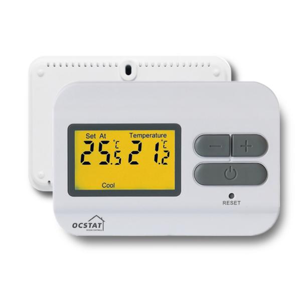 Quality 230V Omron Relay Universal Wired Room Thermostat With Push Buttons for sale