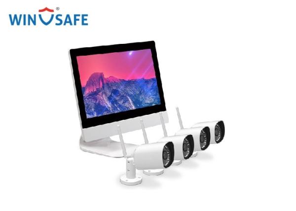 Quality 4pcs WiFi 720P/960P/1080P Wireless IP Camera System & 1pcs 4CH NVR with Monitor for sale