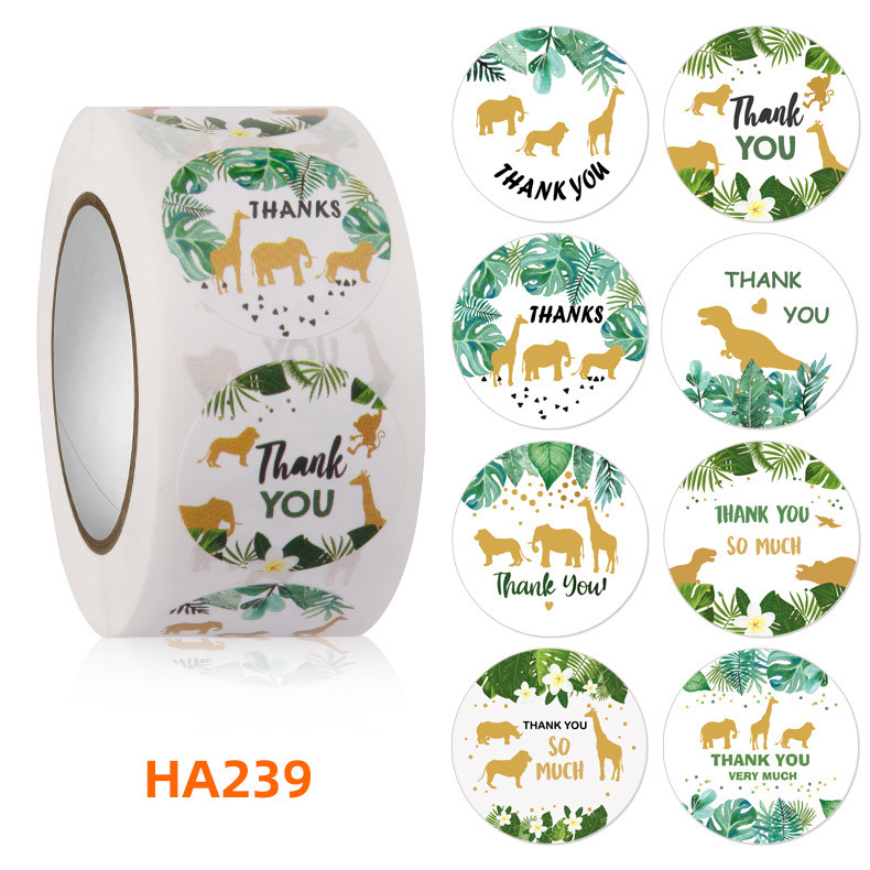 Coated Paper Decorative Seal Label Round Paper Self Adhesive Sticker 2.5*2.5cm