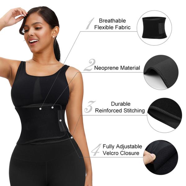 Standard Thickness HEXIN OEM Service 2020 Womens Waist Trainer Neoprene Waist Trimmer