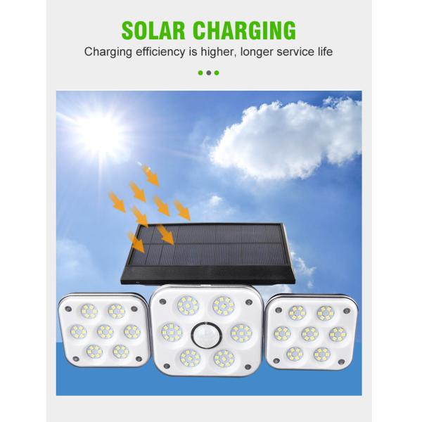 Warm White 3500K 138COB Solar Motion Sensor Wall Light For Street