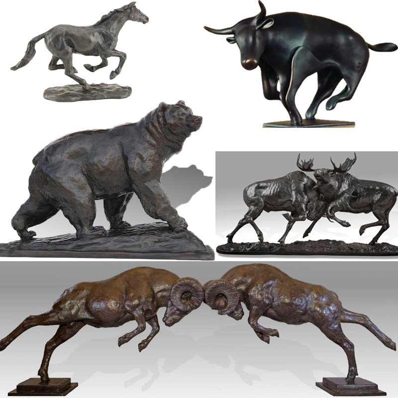 Metal Forged Small Garden Statues , Pure Handwork Outdoor Yard Statues