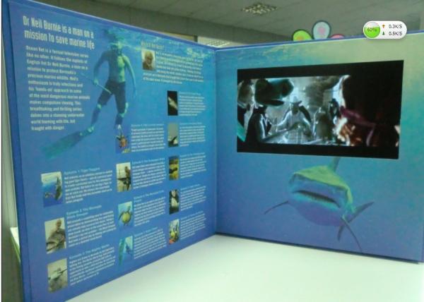 Brochure Display Stand 10.1 inch LCD Video Booklet With Multi - Media Player