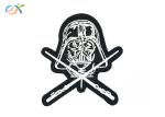 Rectangle Shape Custom Motorcycle Jacket Patches Embroidered Logo Polyester