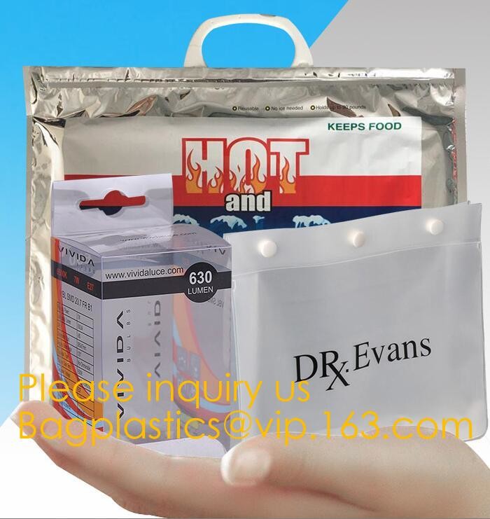 Custom Packing Aluminum Foil Zip-Lock Grocery Handle Thermal Insulation Cooler Bag For Outdoors,Promotional Insulated La